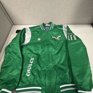 NFL Green and White Eagles Bomber Jacket